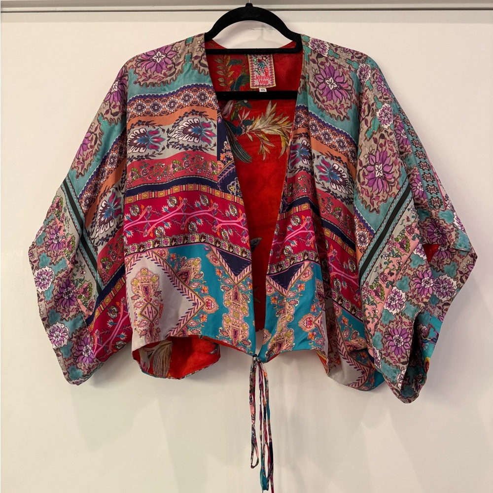 Johnny Was Reversible Silk Kimono